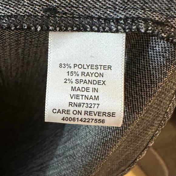 Elle Women's Short Sleeve Top Houndstooth Peter Pan Collar Size Large - Picture 3 of 5